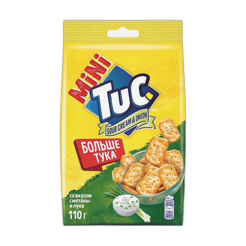 КРЕКЕР TUC МИНИ СМЕТАНА ЛУК 110Г