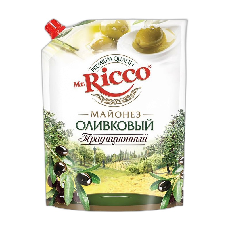 МАЙОНЕЗ MR.RICCO ОЛИВКОВЫЙ ТРАДИЦИОННЫЙ 50% 650МЛ Д/П