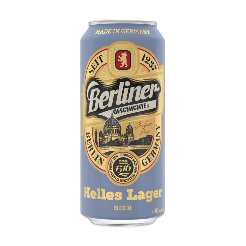 ПИВО BERLINER GESCHICHTE HELLES LAGER 4,1% 0,5Л Ж/Б