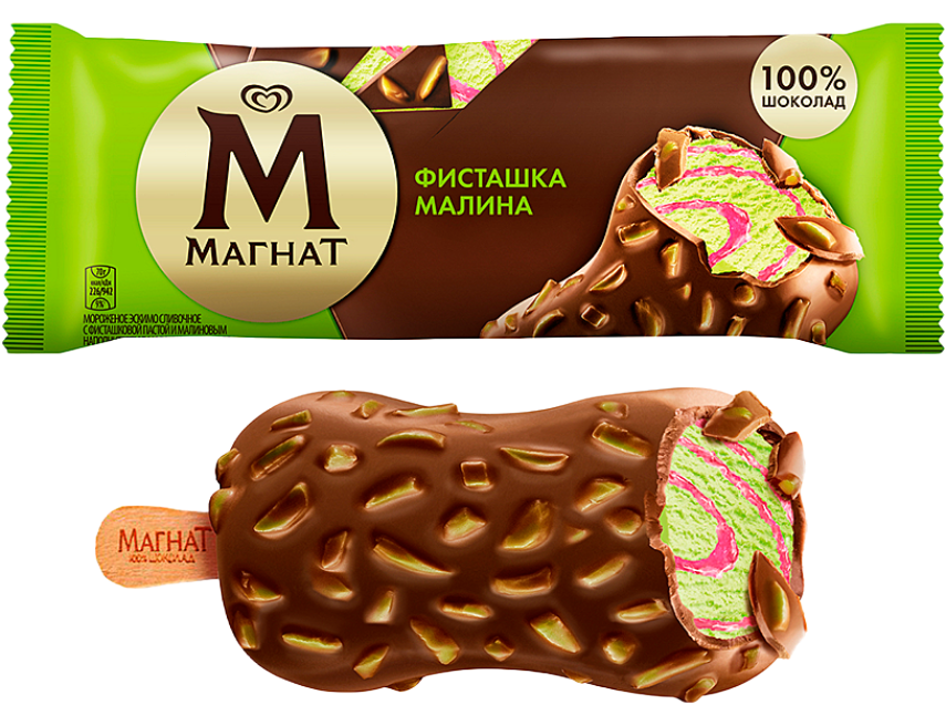 МОРОЖЕНОЕ МАГНАТ ФИСТАШКА МАЛИНА ЭСКИМО 70Г