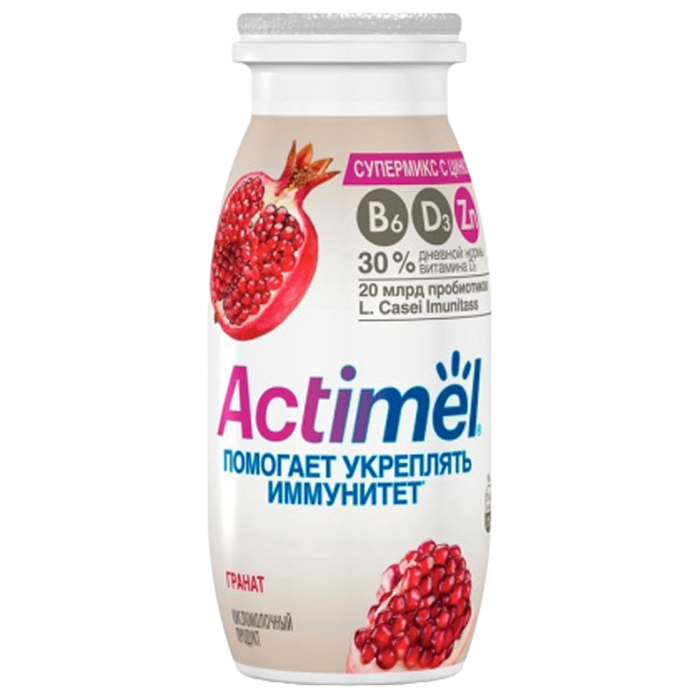 ЙОГУРТ ПИТЬЕВОЙ ACTIMEL ГРАНАТ 95Г П/Б