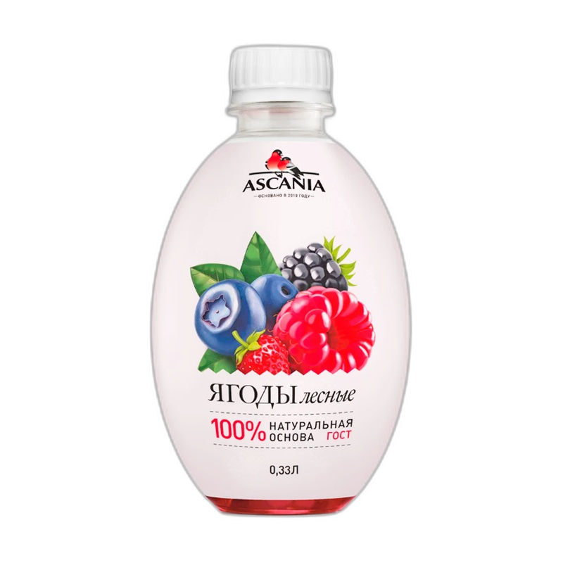 ЛИМОНАД ASCANIA ЛЕСНЫЕ ЯГОДЫ 0,33Л ПЭТ