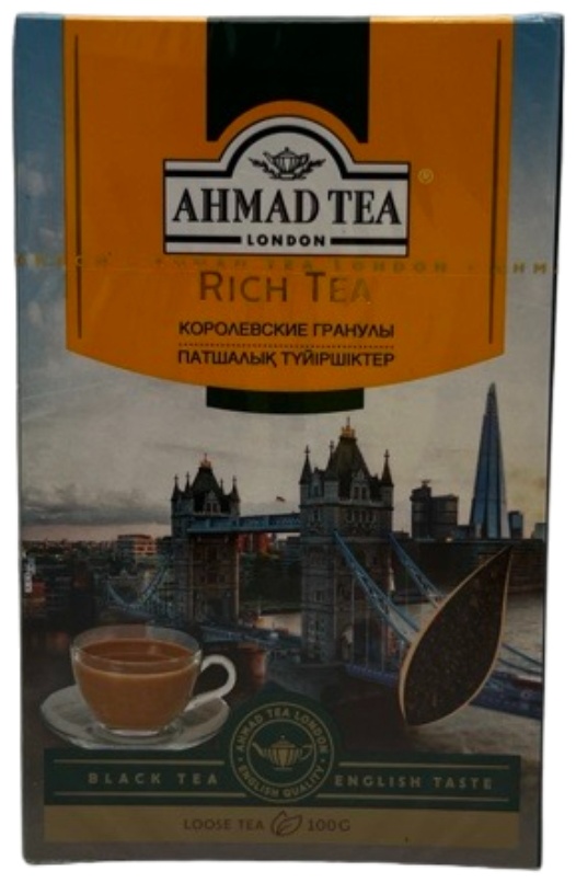 ЧАЙ ЧЕРНЫЙ AHMAD TEA RICH ГРАНУЛИРОВАННЫЙ 100Г