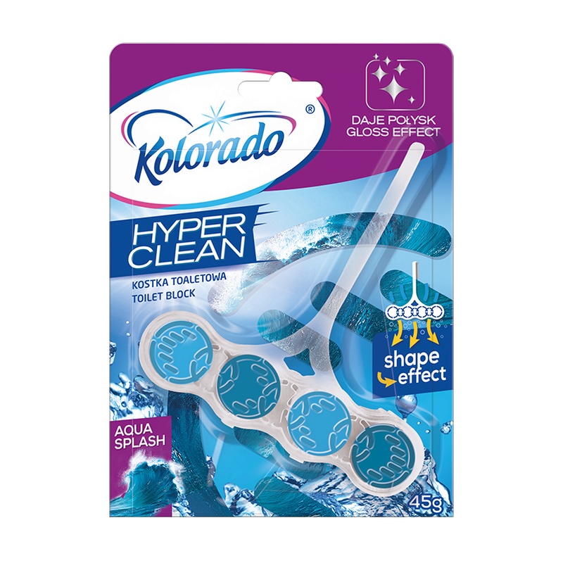БЛОК ДЛЯ УНИТАЗА KOLORADO HYPER CLEAN AQUA SPLASH 45Г