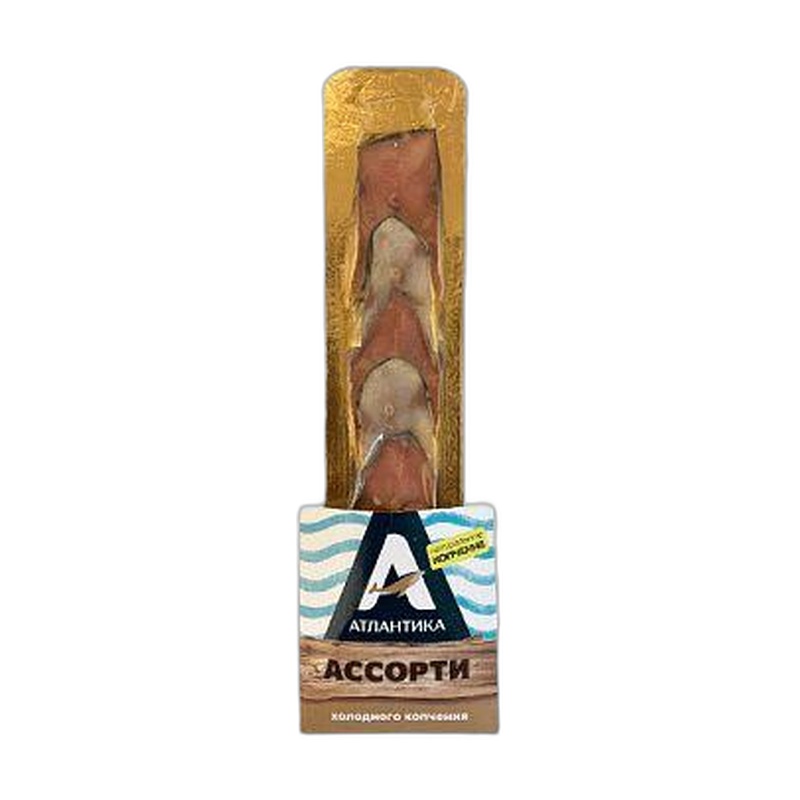 ПРЕСЕРВА АССОРТИ КОСИЧКА АТЛАНТИКА ГОРБУША СКУМБРИЯ КУСОЧКИ Х/К В/У 200 ГР