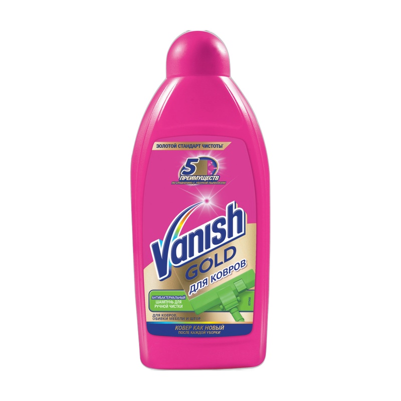 ШАМПУНЬ ДЛЯ КОВРОВ VANISH GOLD АНТИБАКТЕРИАЛЬНЫЙ 450МЛ