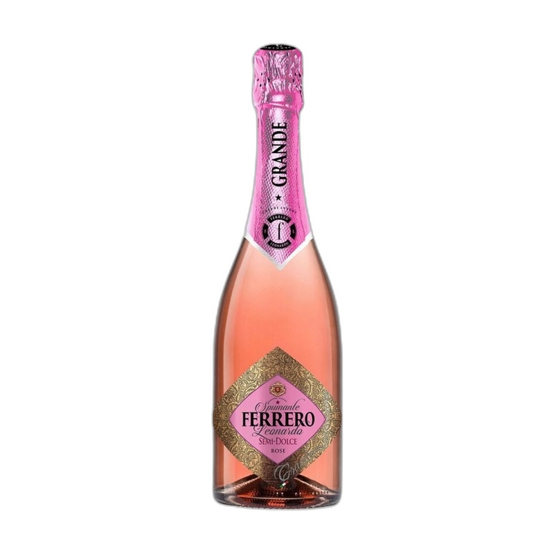 ВИНО FERRERO LEONARDO MOSCATO РОЗОВОЕ ПОЛУСЛАДКОЕ 12,5% 0,75Л РОССИЯ