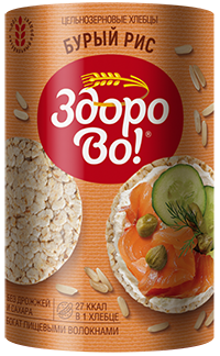 ХЛЕБЦЫ ЦЕЛЬНОЗЕРНОВЫЕ ЗДОРОВО! БУРЫЙ РИС 100Г