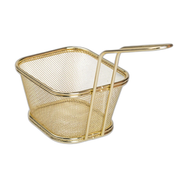КОРЗИНА ДЛЯ СНЕКОВ (ФРИ) ЖЕЛТЫЙ МЕТАЛЛ