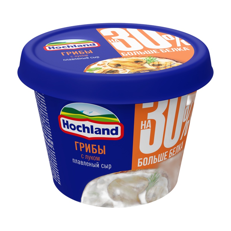 СЫР ПЛАВЛЕННЫЙ HOCHLAND ГРИБЫ С ЛУКОМ 230Г