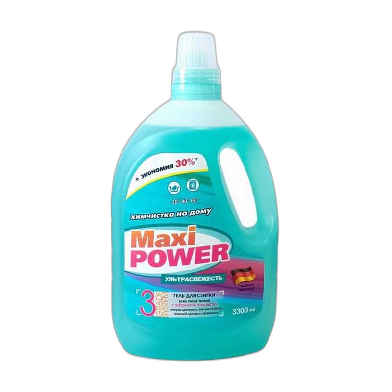 ГЕЛЬ ДЛЯ СТИРКИ MAXI POWER ХИМЧИСТКА+УЛЬТРАСВЕЖЕСТЬ 3,3Л