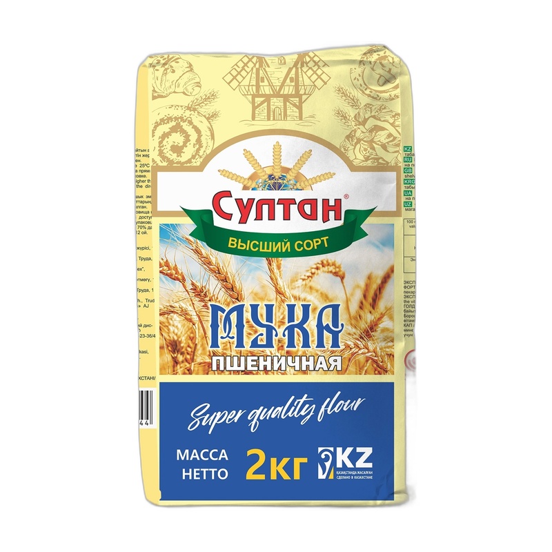 МУКА ПШЕНИЧНАЯ СУЛТАН В/С 2КГ