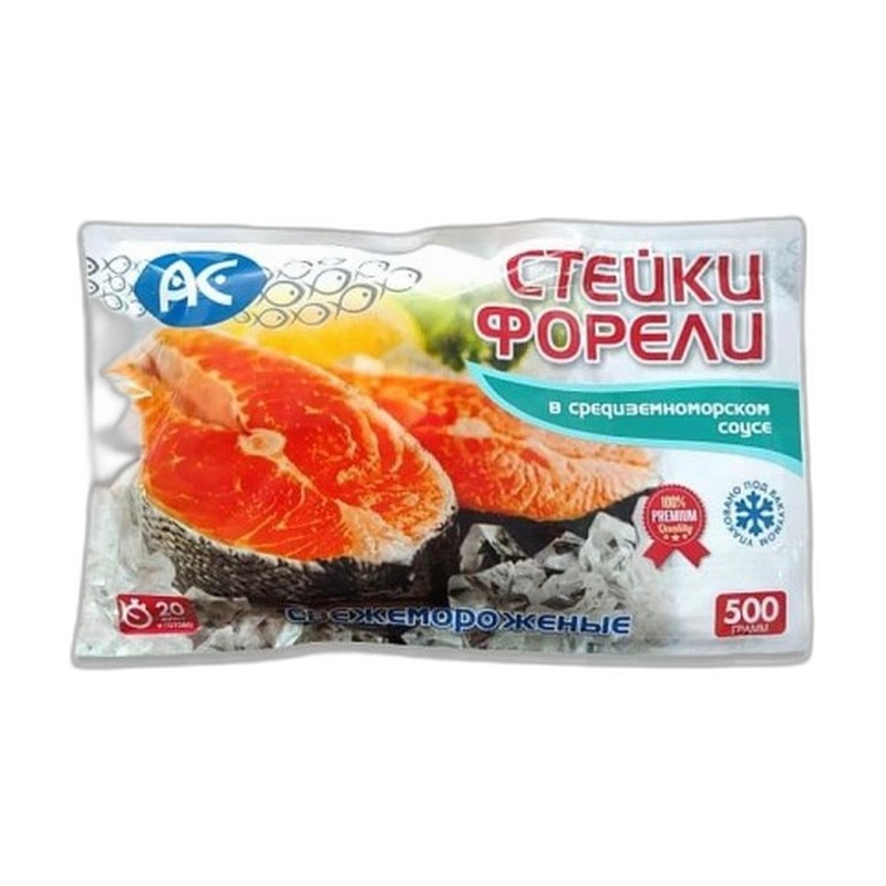 СТЕЙК ФОРЕЛИ В СРЕДИЗЕМНОМОРСКОМ СОУСЕ 350Г