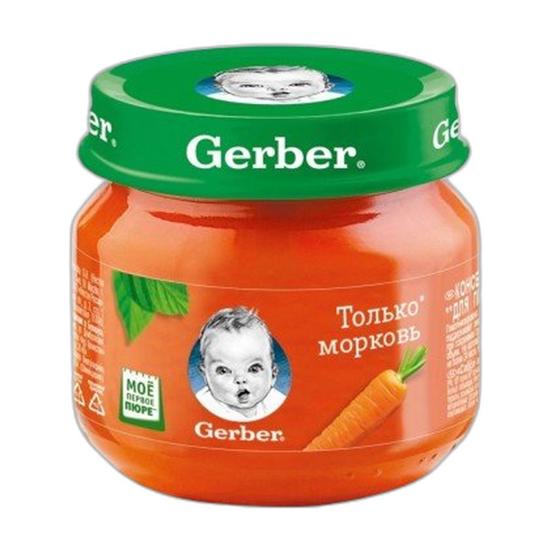 ПЮРЕ GERBER МОРКОВЬ 80Г СТ/Б