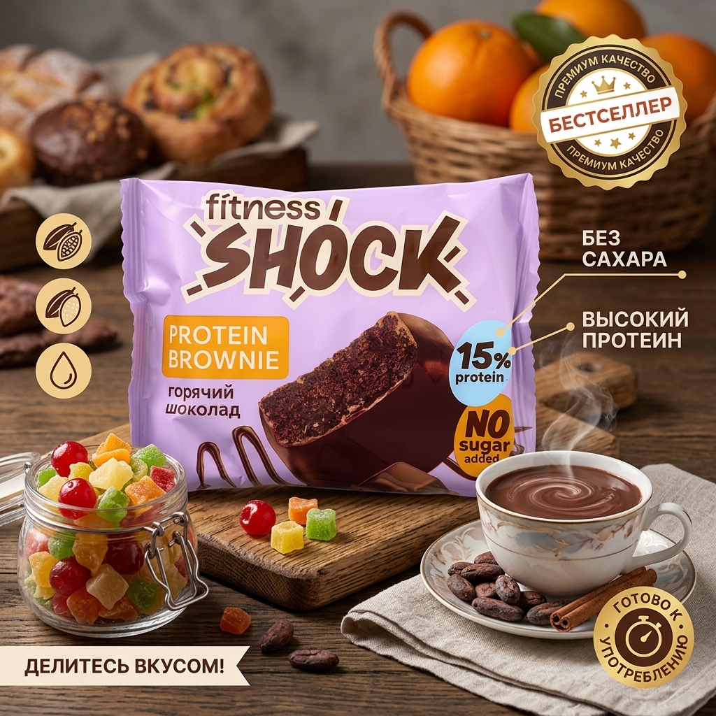 БИСКВИТ БРАУНИ ЙОГУРТ КАКАО