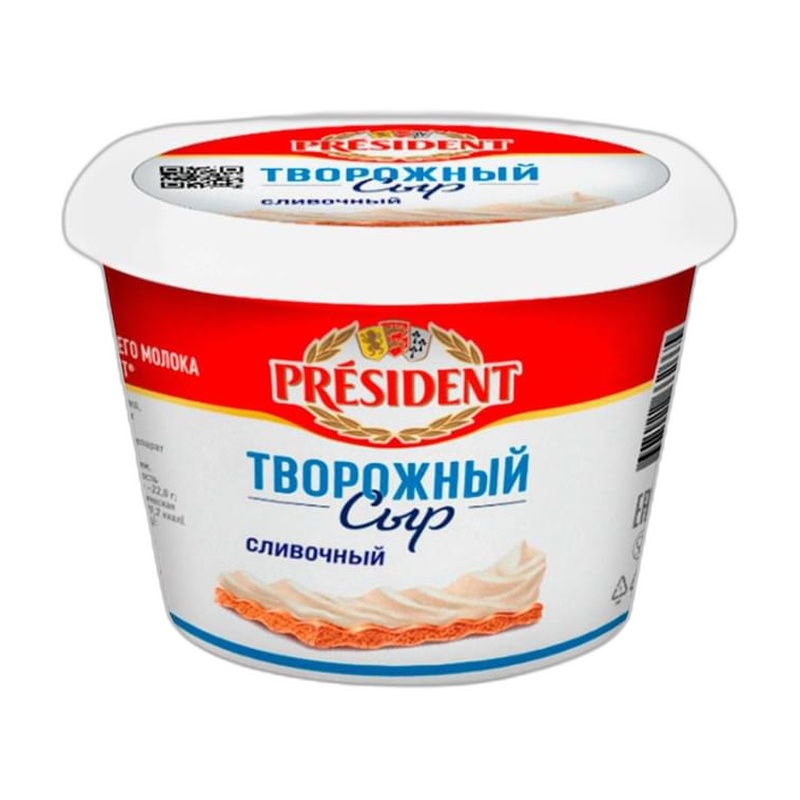 СЫР ТВОРОЖНЫЙ PRESIDENT СЛИВОЧНЫЙ 56% 140Г