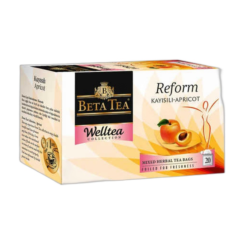 ЧАЙ ЧЕРНЫЙ BETA WELLTEA REFORM АБРИКОС 20 ПАКЕТИКОВ