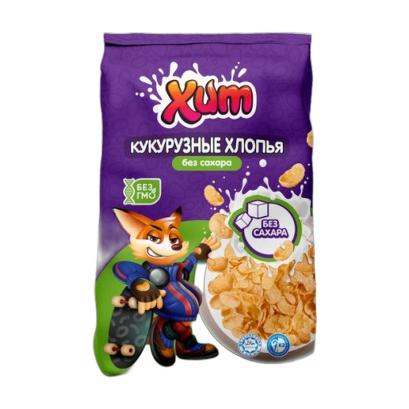 ЗАВТРАК ГОТОВЫЙ ХИТ КУКУРУЗНЫЕ ХЛОПЬЯ Б/С 150Г