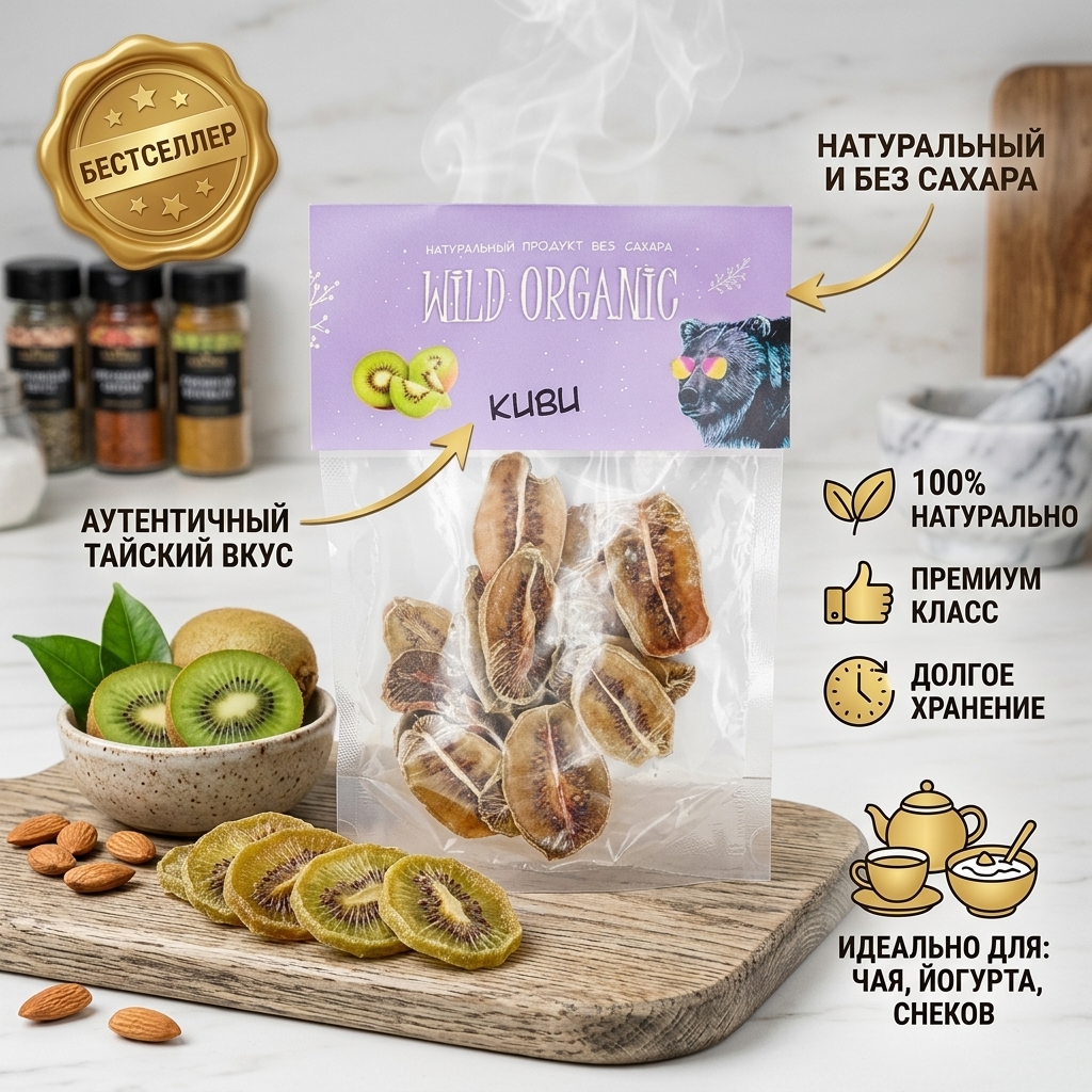КИВИ СУШЕНЫЙ 100Г