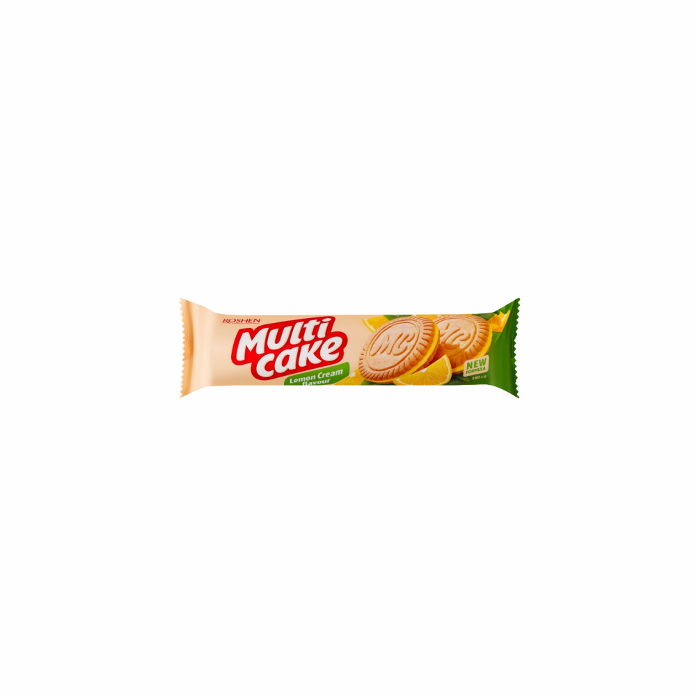 ПЕЧЕНЬЕ СЭНДВИЧ ROSHEN MULTICAKE ЛИМОН-КРЕМ 180Г