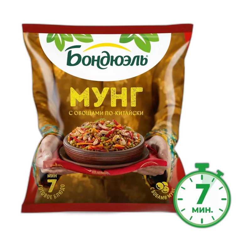 СМЕСЬ ОВОЩНАЯ ЗАМОРОЖЕННАЯ BONDUELLE МУНГ С ОВОЩАМИ ПО-КИТАЙСКИ 400Г