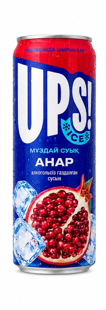 НАПИТОК ГАЗИРОВАННЫЙ UPS ICE ГРАНАТ 0,45Л Ж/Б