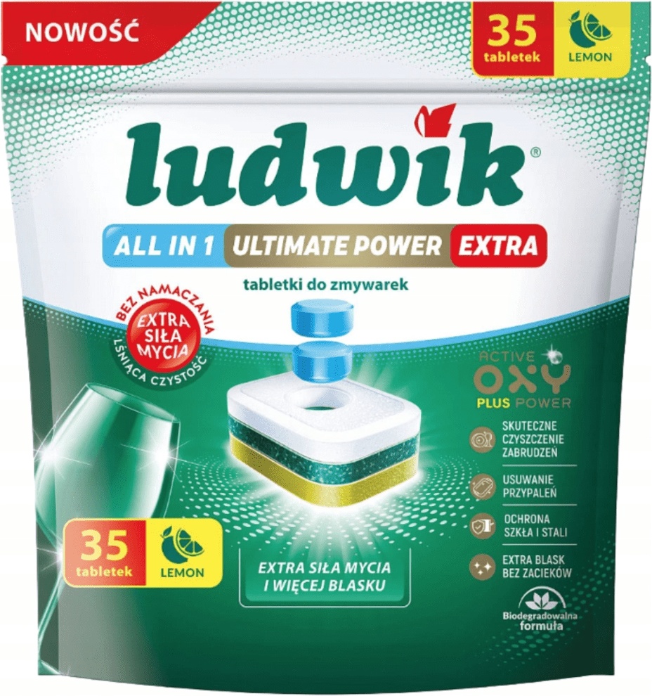 ТАБЛЕТКИ ДЛЯ ПОСУДОМОЕЧНЫХ МАШИН LUDWIK ALL IN ONE 35ШТ