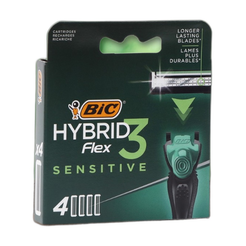 КАРТРИДЖИ ДЛЯ БРИТЬЯ BIC HYBRID 3 FLEX SENSITIVE 4ШТ