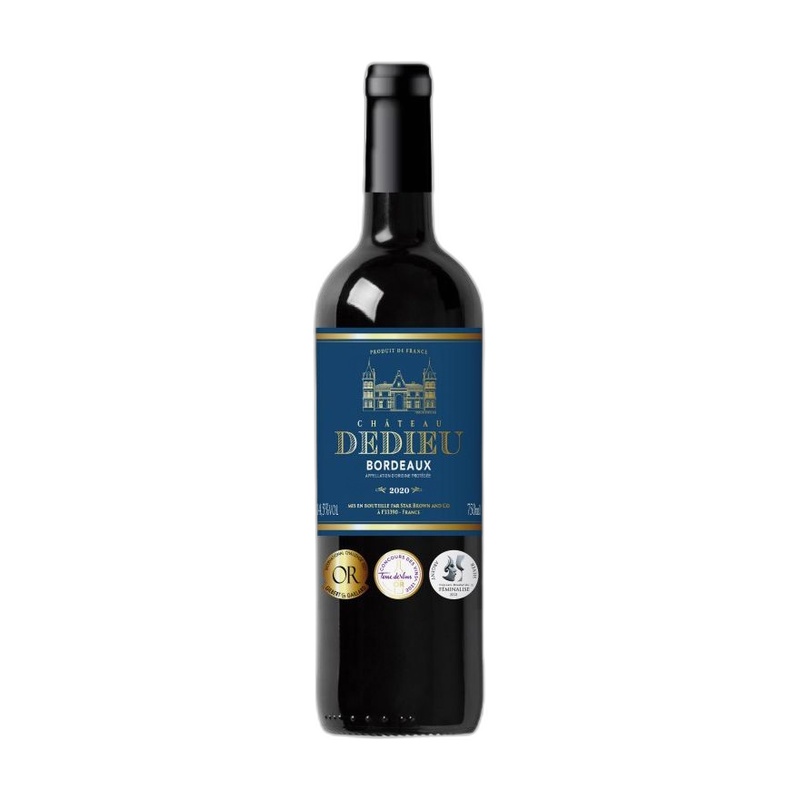 ВИНО CHATEAU DEDIEU BORDEAUX КРАСНОЕ СУХОЕ 13% 0,75Л ФРАНЦИЯ