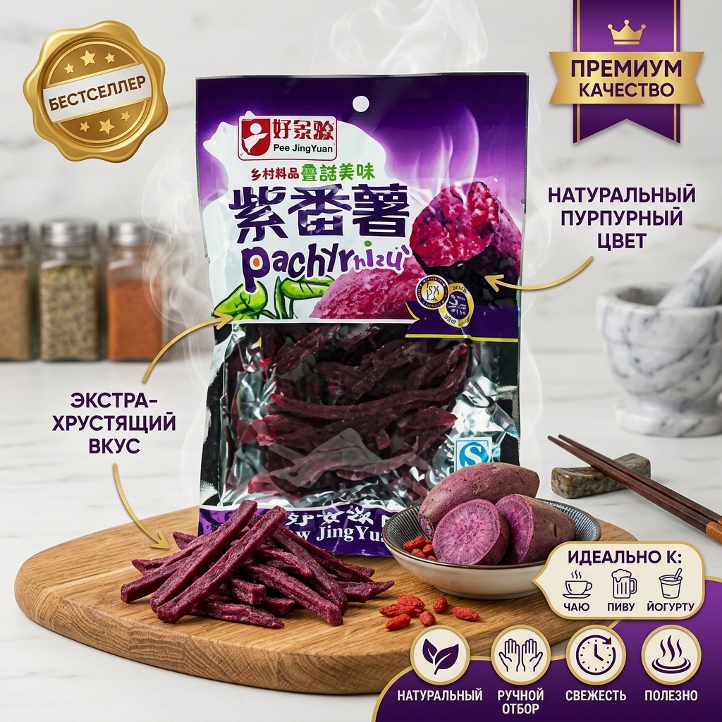 СУШЕНЫЙ СЛАДКИЙ КАРТОФЕЛЬ 110Г
