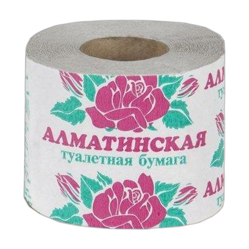 БУМАГА ТУАЛЕТНАЯ АЛМАТИНСКАЯ 1-СЛОЙНАЯ 1ШТ