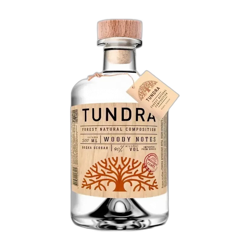 ВОДКА TUNDRA ДРЕВЕСНЫЕ НОТЫ 40% 0,5Л