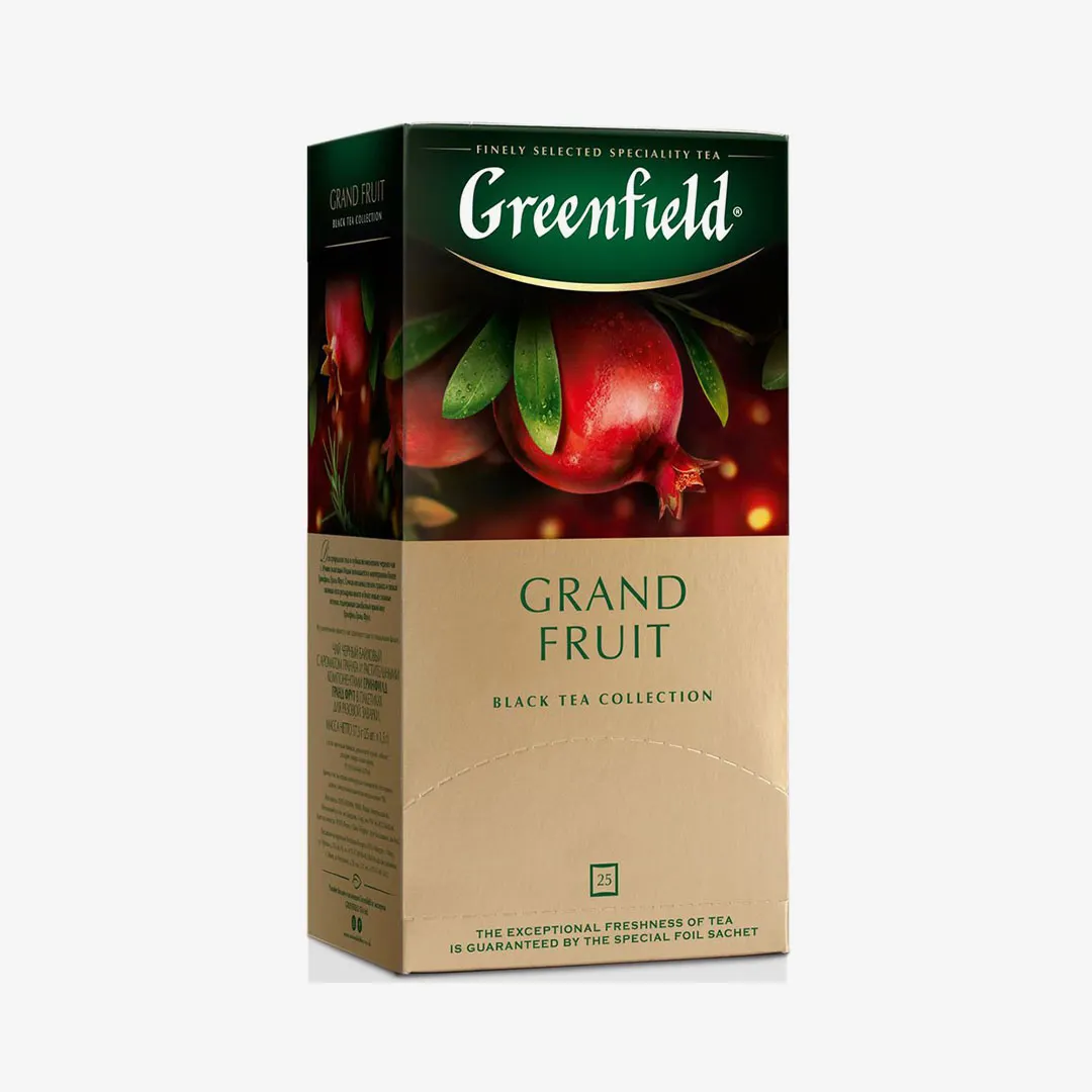 ЧАЙ ЧЕРНЫЙ GREENFIELD GRAND FRUIT 25 ПАКЕТИКОВ