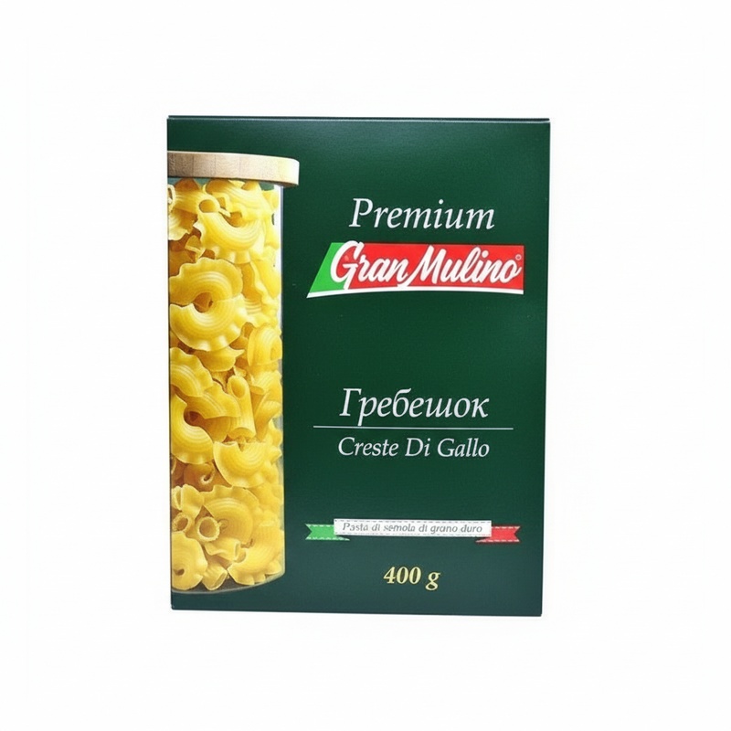 МАКАРОНЫ GRANMULINO ПРЕМИУМ ЙОДИРОВАННЫЕ ГРЕБЕШОК 400Г