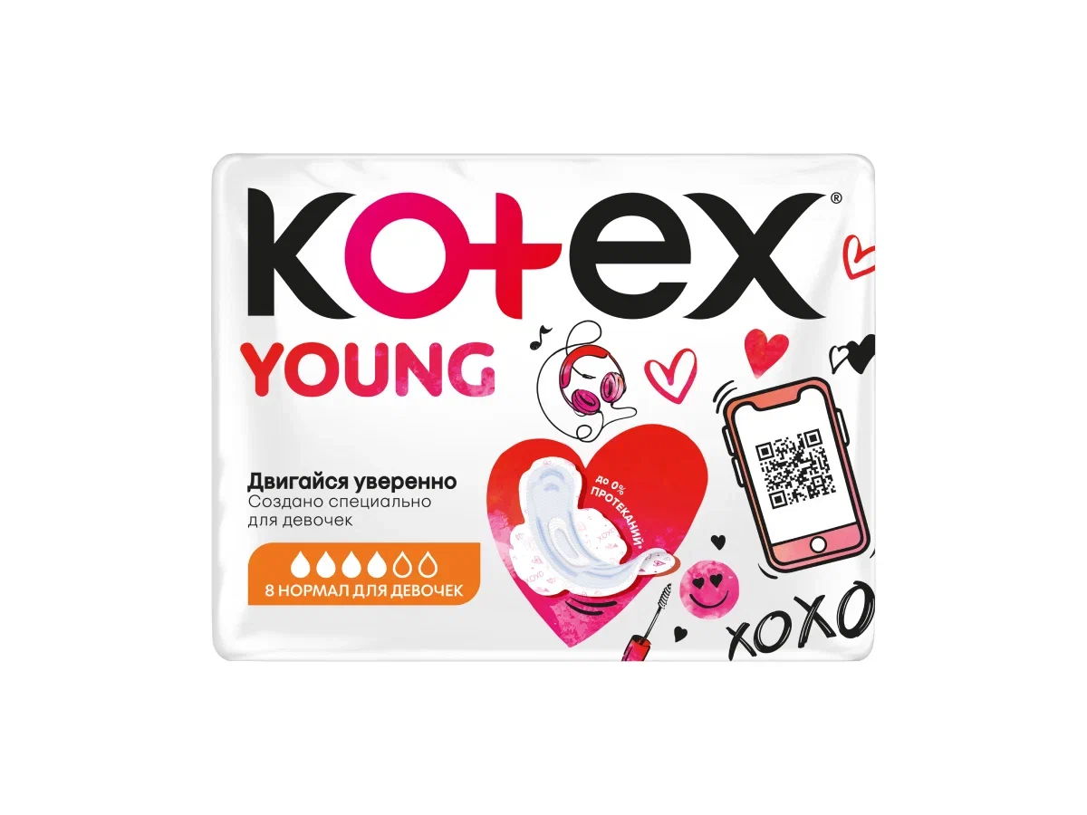ПРОКЛАДКИ KOTEX YOUNG NORMAL 8ШТ