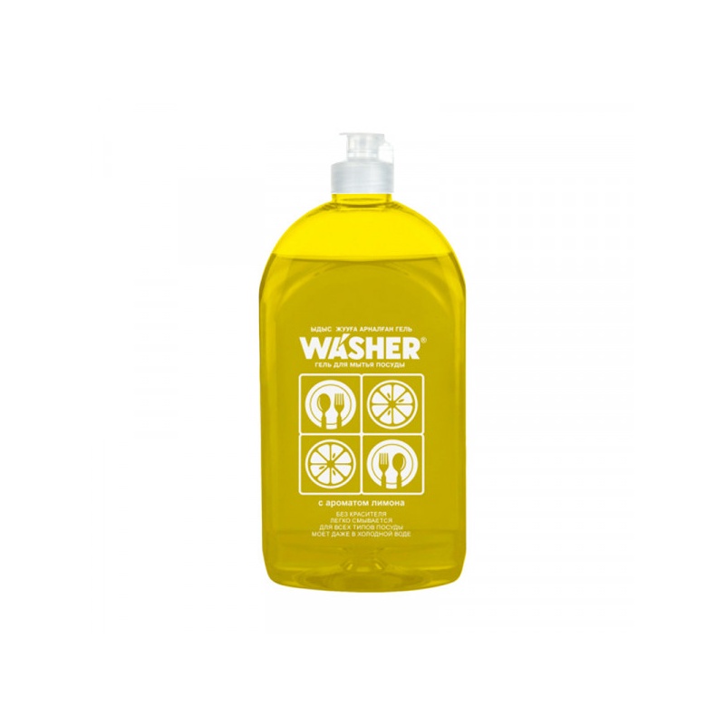 ГЕЛЬ ДЛЯ МЫТЬЯ ПОСУДЫ WASHER-D ЛИМОН 500МЛ