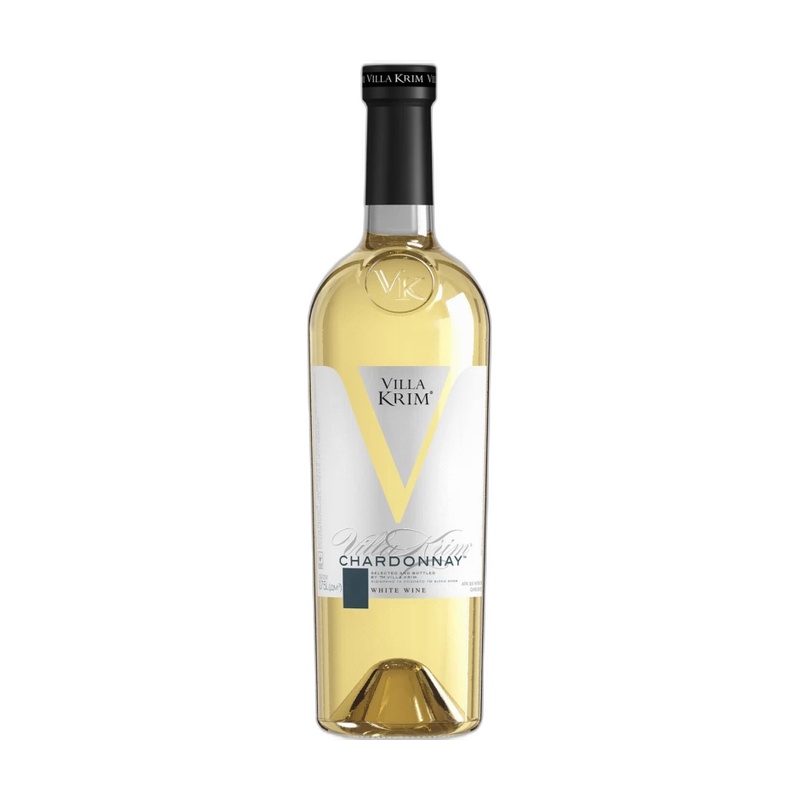 ВИНО VILLA KRIM CHARDONNAY БЕЛОЕ СУХОЕ 13% 0,75Л РОССИЯ