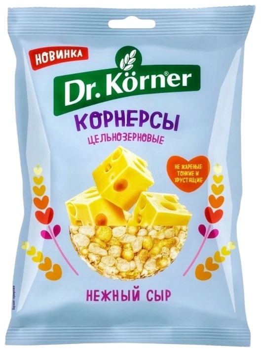 КОРНЕРСЫ КУКУРУЗНО-РИСОВЫЕ DR.KORNER НЕЖНЫЙ СЫР 50Г