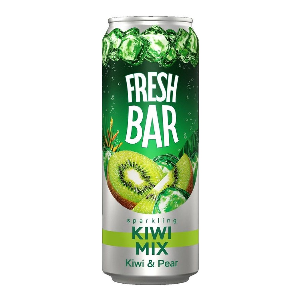 НАПИТОК ГАЗИРОВАННЫЙ FRESH BAR KIWI MIX 0,45Л Ж/Б