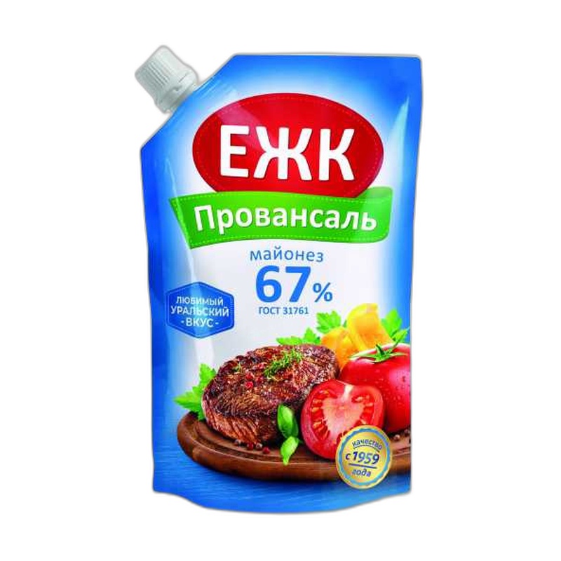 МАЙОНЕЗ ЕЖК ПРОВАНСАЛЬ 67% 400МЛ Д/П
