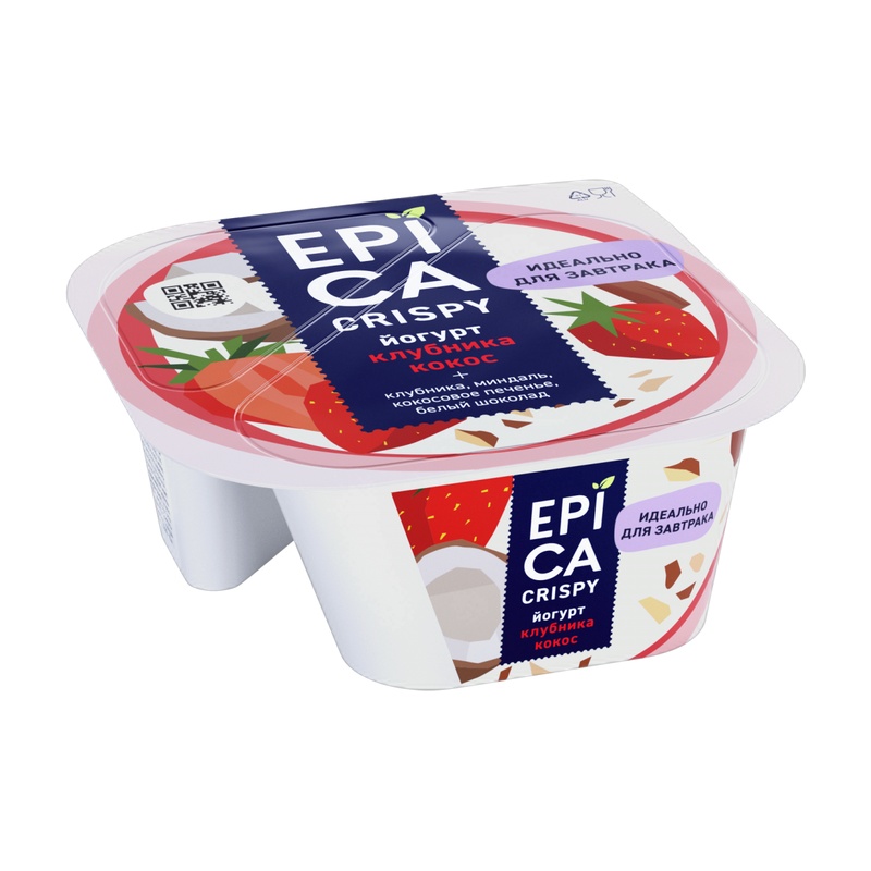ЙОГУРТ ЕРIСА CRISPY КЛУБНИКА КОКОС 7,3% 138Г