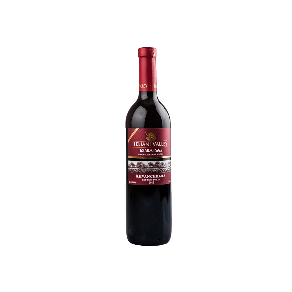 ВИНО TELIANI VALLEY ХВАНЧКАРА КРАСНОЕ ПОЛУСЛАДКОЕ 11,5% 0,75Л ГРУЗИЯ