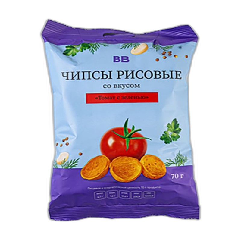 ЧИПСЫ РИСОВЫЕ СО ВКУСОМ ТОМАТА 240Г