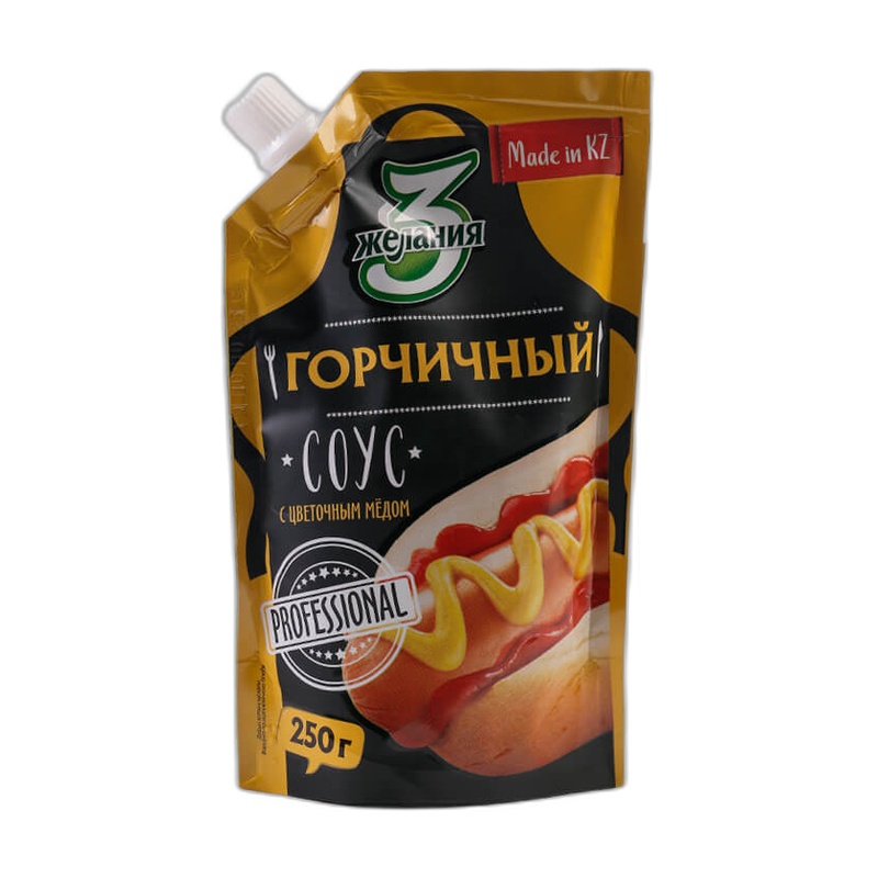 СОУС 3 ЖЕЛАНИЯ ГОРЧИЧНЫЙ 250Г Д/П
