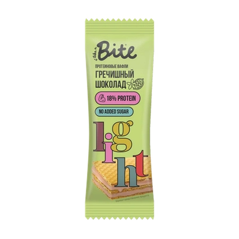 ВАФЛИ ПРОТЕИНОВЫЕ BITE ГРЕЧИШНИЙ ЧАЙ 35Г