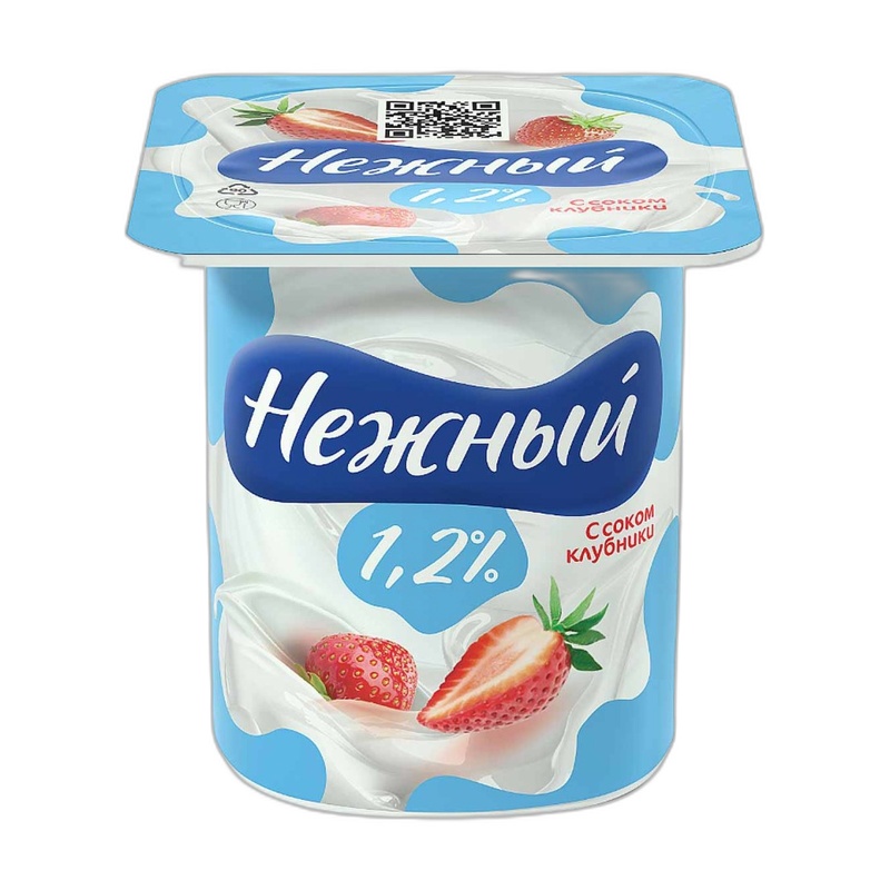 ЙОГУРТ CAMPINA НЕЖНЫЙ КЛУБНИКА 1,2% 100Г