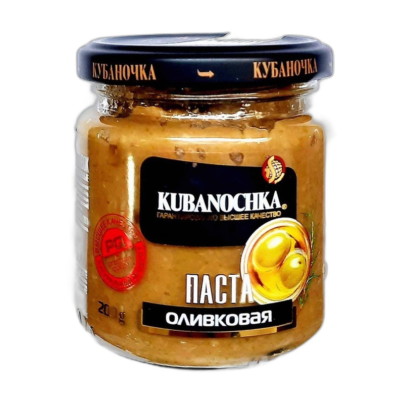 ПАСТА КУБАНОЧКА ИЗ ЗЕЛЕНЫХ ОЛИВОК 200Г