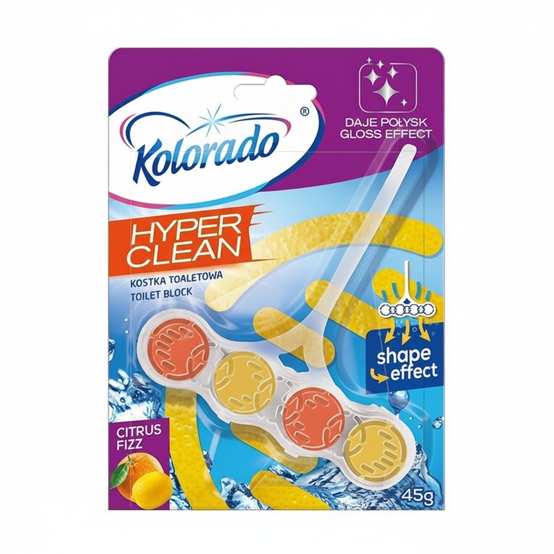 БЛОК ДЛЯ УНИТАЗА KOLORADO HYPER CLEAN CITRUS FIZZ 45Г