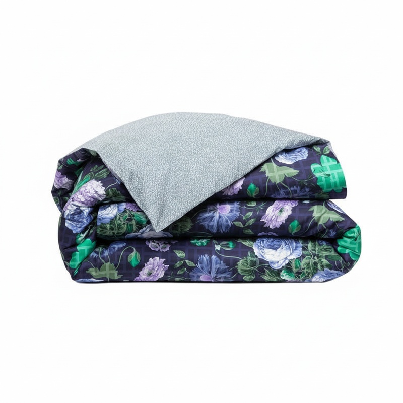 КОМПЛЕКТ С ОДЕЯЛОМ ЦВЕТОК СЕРО-СИНИЙ KENZO 33