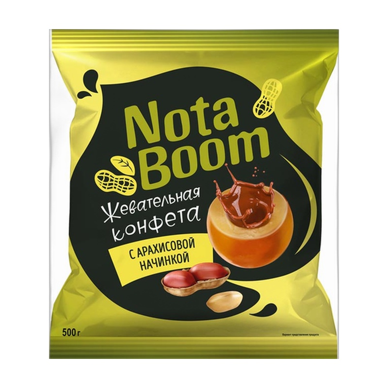 ИРИС ЖЕВАТЕЛЬНЫЙ NOTA BOOM АРАХИСОВАЯ НАЧИНКА 500Г